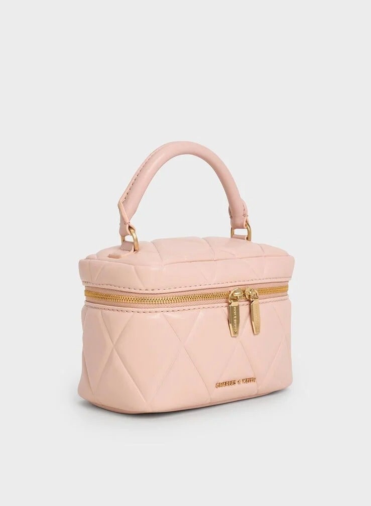 Charles & Keith Charles & Keith Arwen Quilted Top Handle Vanity Bag  - Image 2