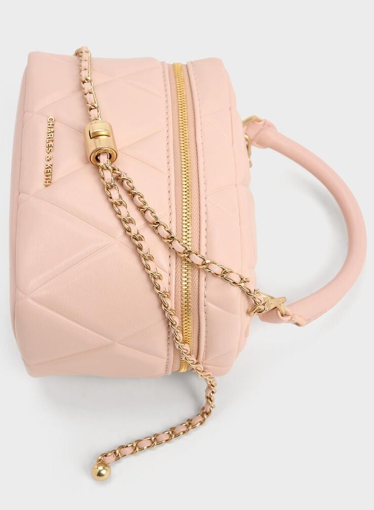 Charles & Keith Charles & Keith Arwen Quilted Top Handle Vanity Bag  - Image 5