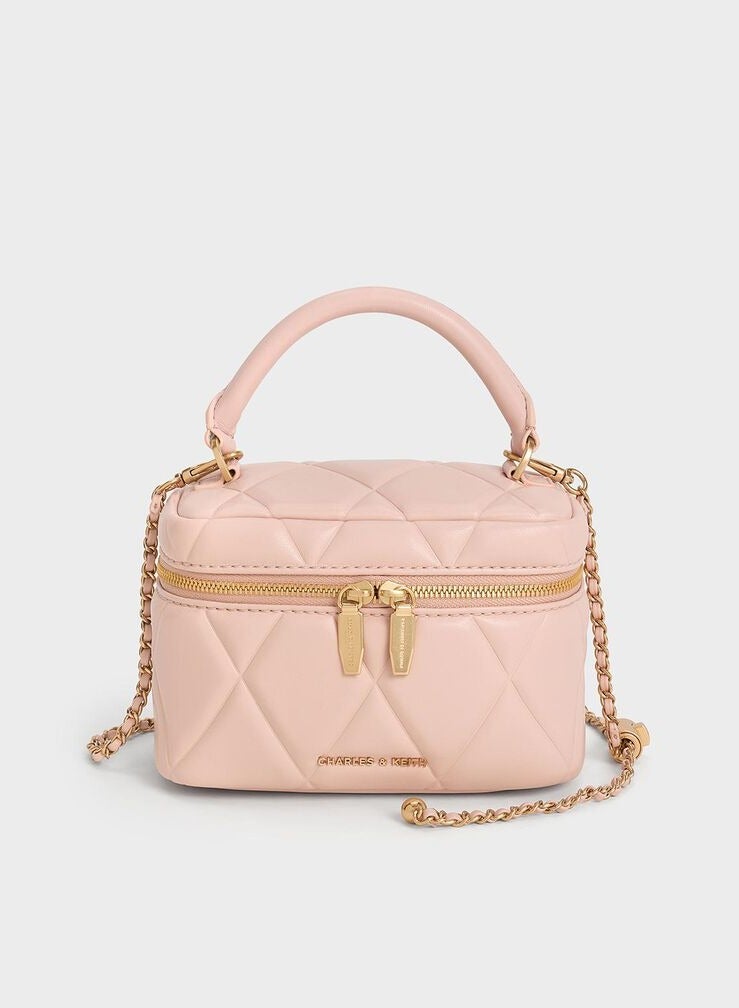 Charles & Keith Charles & Keith Arwen Quilted Top Handle Vanity Bag  - Image 1