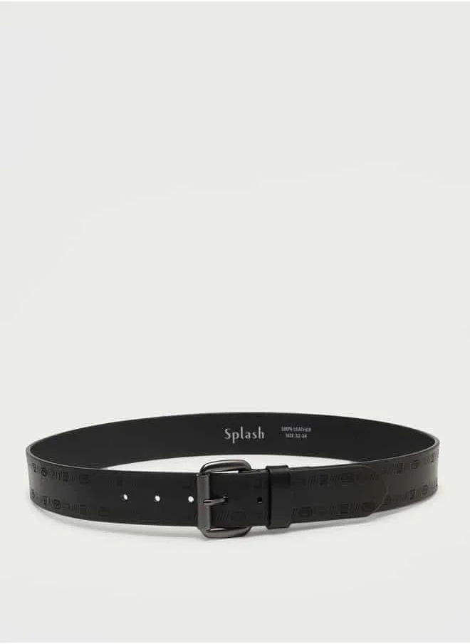 Ecko Unltd. Ecko Unltd Textured Leather Belt with Pin Buckle Closure