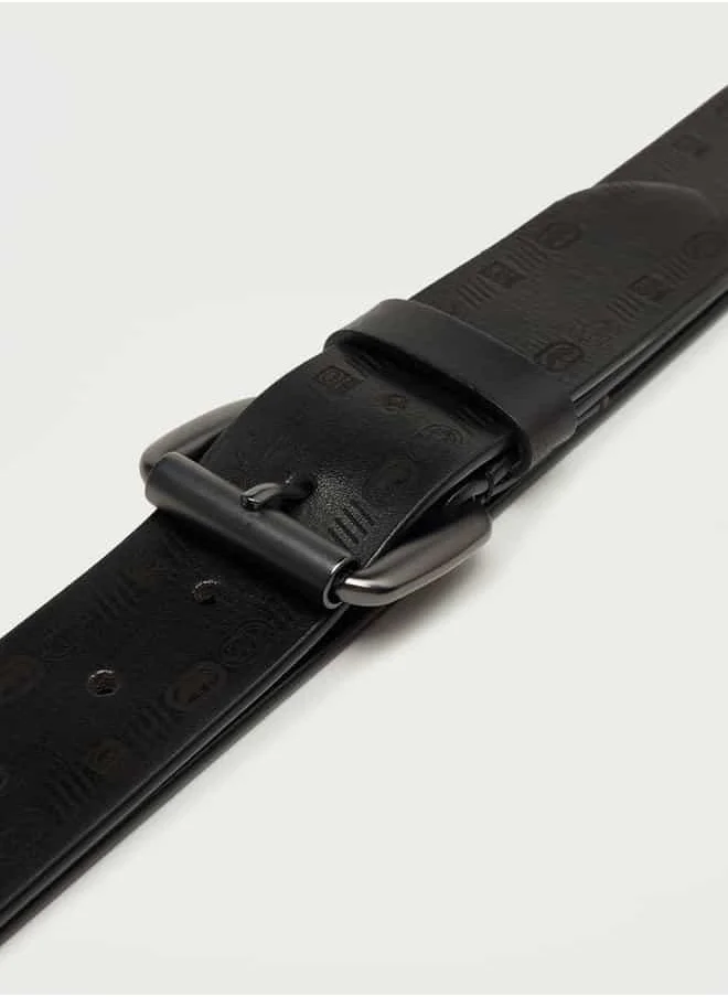 Ecko Unltd. Ecko Unltd Textured Leather Belt with Pin Buckle Closure