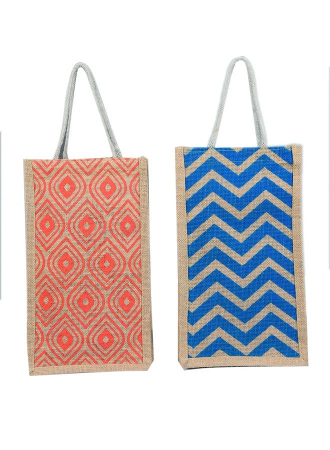 SUNVIKA HOUSE Jute Water Bottle Bag This Jute Bottle Bag can be Given as a Gift Bag or can be Used as Wine Bottle Gift Bag/Bottle Carry Bag/Water Bottle Cover - Multi -2 - Image 1