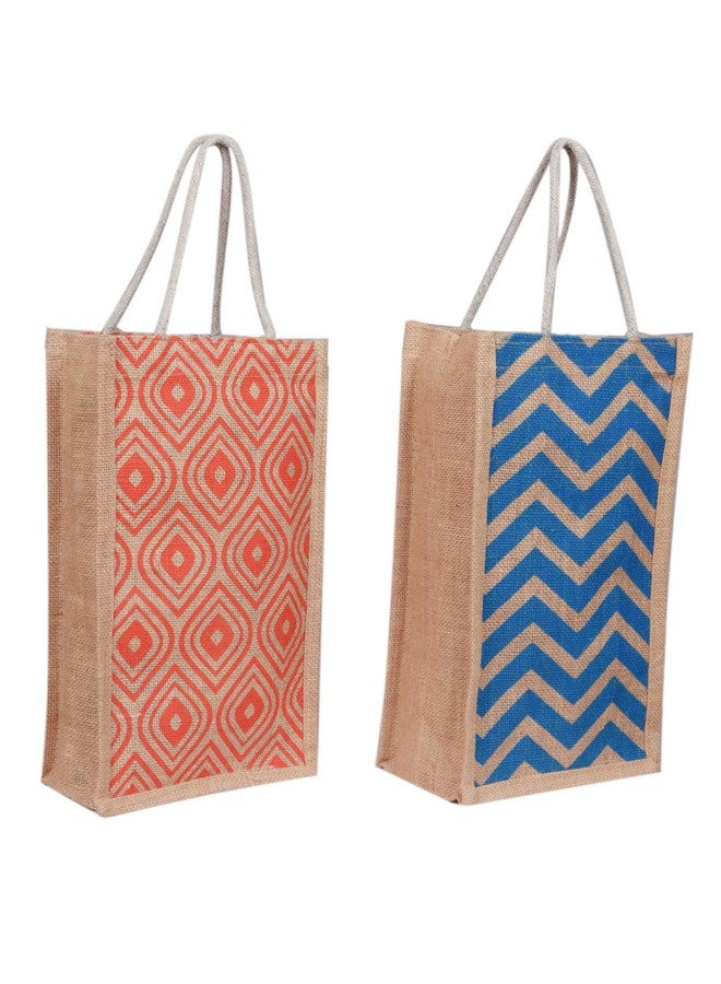 SUNVIKA HOUSE Jute Water Bottle Bag This Jute Bottle Bag can be Given as a Gift Bag or can be Used as Wine Bottle Gift Bag/Bottle Carry Bag/Water Bottle Cover - Multi -2 - Image 3