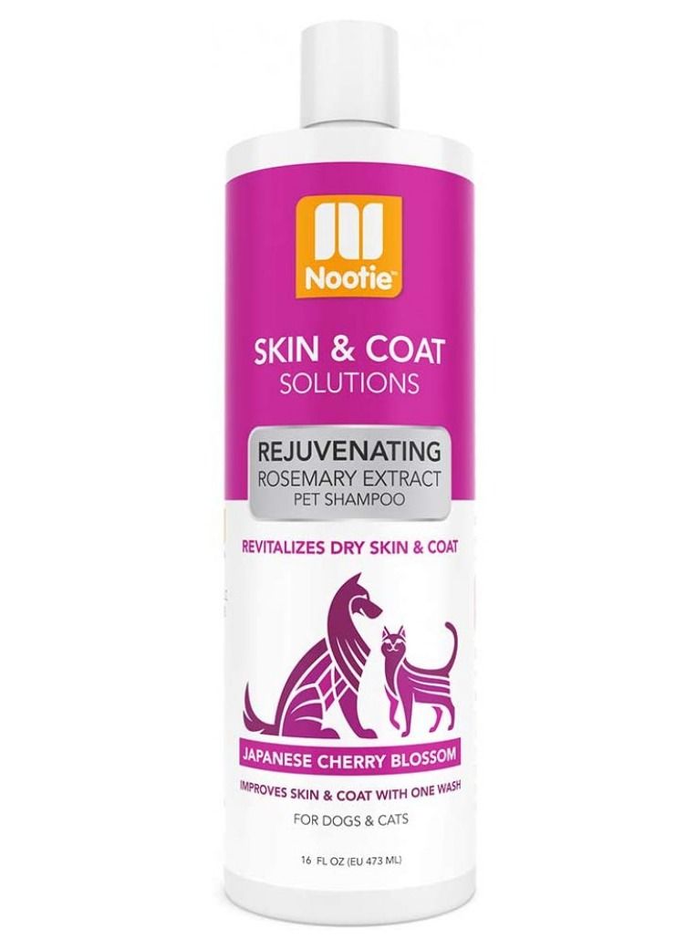 nootie Rejuvenating Rosemary Extract Pet Shampoo Japanese Cherry Blossom Scented 473 ml - Image 1