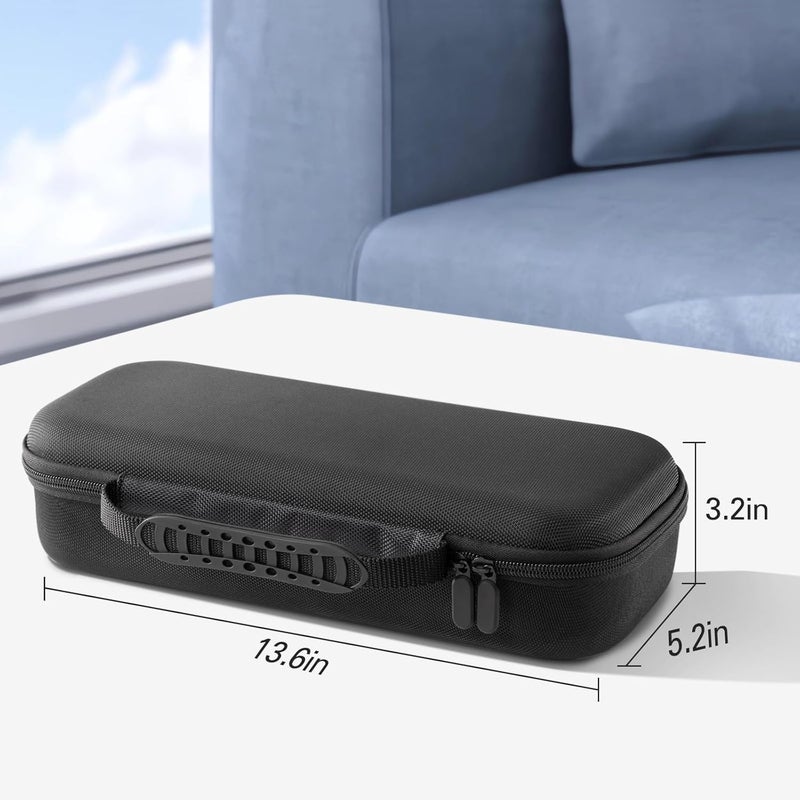 Carrying Case for Playstation Portal Remote Player Console, Portable Travel Handbag for PS5 Accessories Storage, with Split Silicone Protective Cover, Screen Protection & Thumb Caps -Black - Image 2