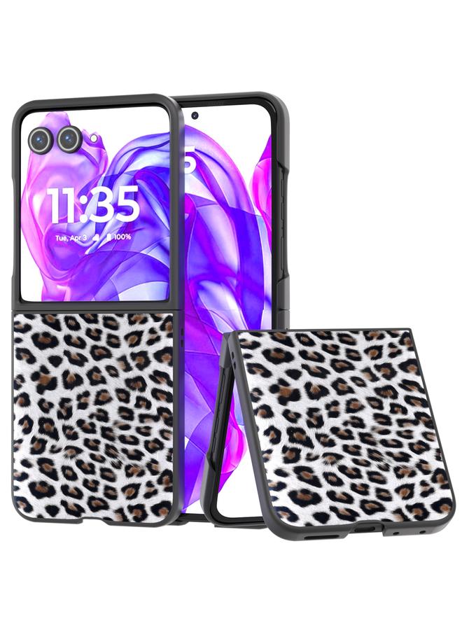 The Bros Case For Motorola Razr 50 Ultra Black Edge Leopard Phone Case