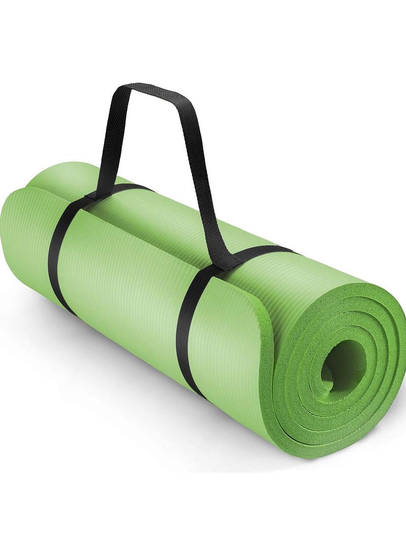 Generic Extra Thick NBR Yoga Mat for Comfort & Support Green 183x61x1cm  - Image 1