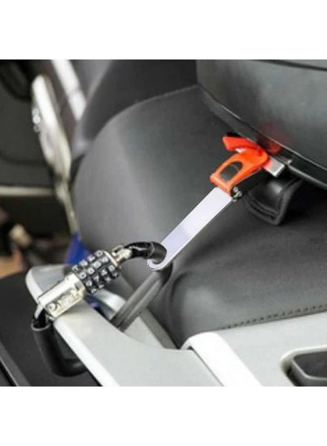 2pcs White Helmet Strap Steel Ring Locks Motorcycle Bicycle Extension Buckle Padlock Connector Anti Theft Lock - Image 2