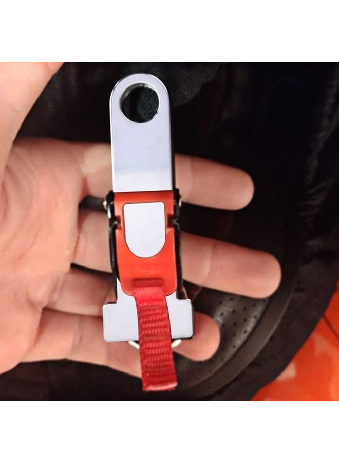 2pcs White Helmet Strap Steel Ring Locks Motorcycle Bicycle Extension Buckle Padlock Connector Anti Theft Lock - Image 4