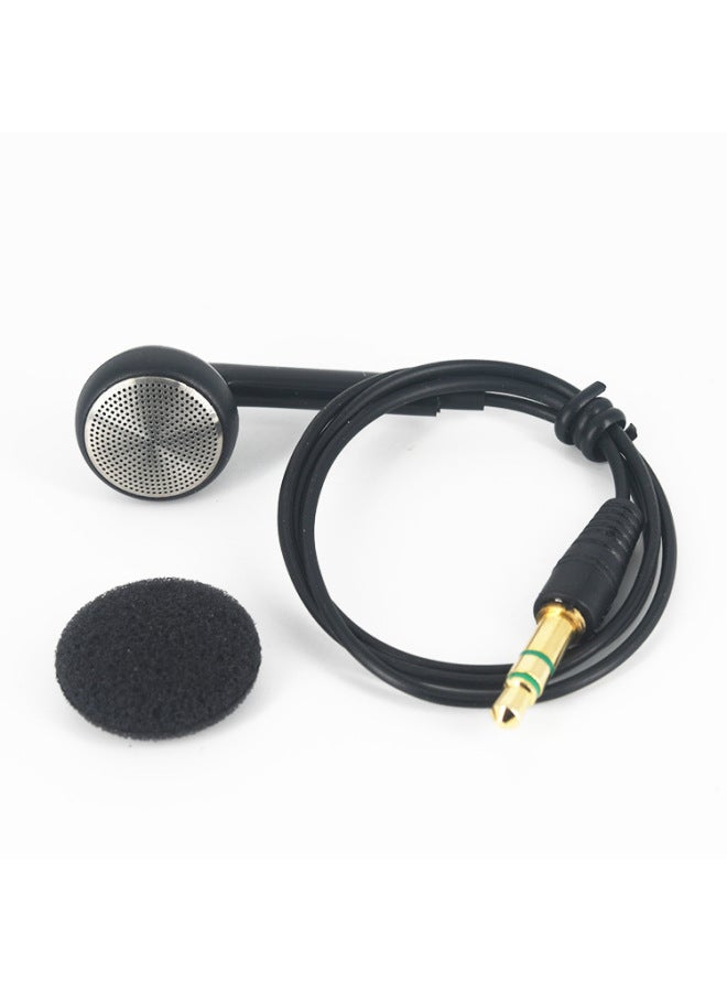 For Bluetooth Single Side Headset 3.5mm Bluetooth Single Side Headset Super Bass Headset Short Line Headset 45cm-Color:Subwoofer Headphones [black (45cm)]]  - Image 1