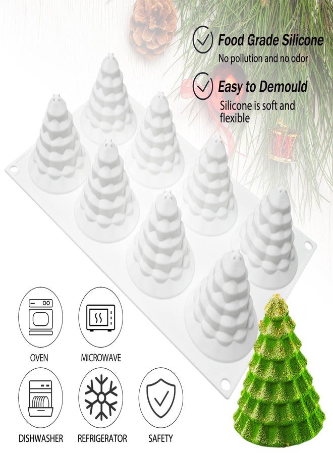 Ceoyiler Christmas Tree Silicone Molds, Tree-Shaped Christmas Silicone Molds for Making Mousse Cakes, Chocolate Bars, Desserts and Handmade Soap - Image 3