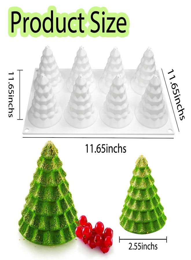 Ceoyiler Christmas Tree Silicone Molds, Tree-Shaped Christmas Silicone Molds for Making Mousse Cakes, Chocolate Bars, Desserts and Handmade Soap - Image 2