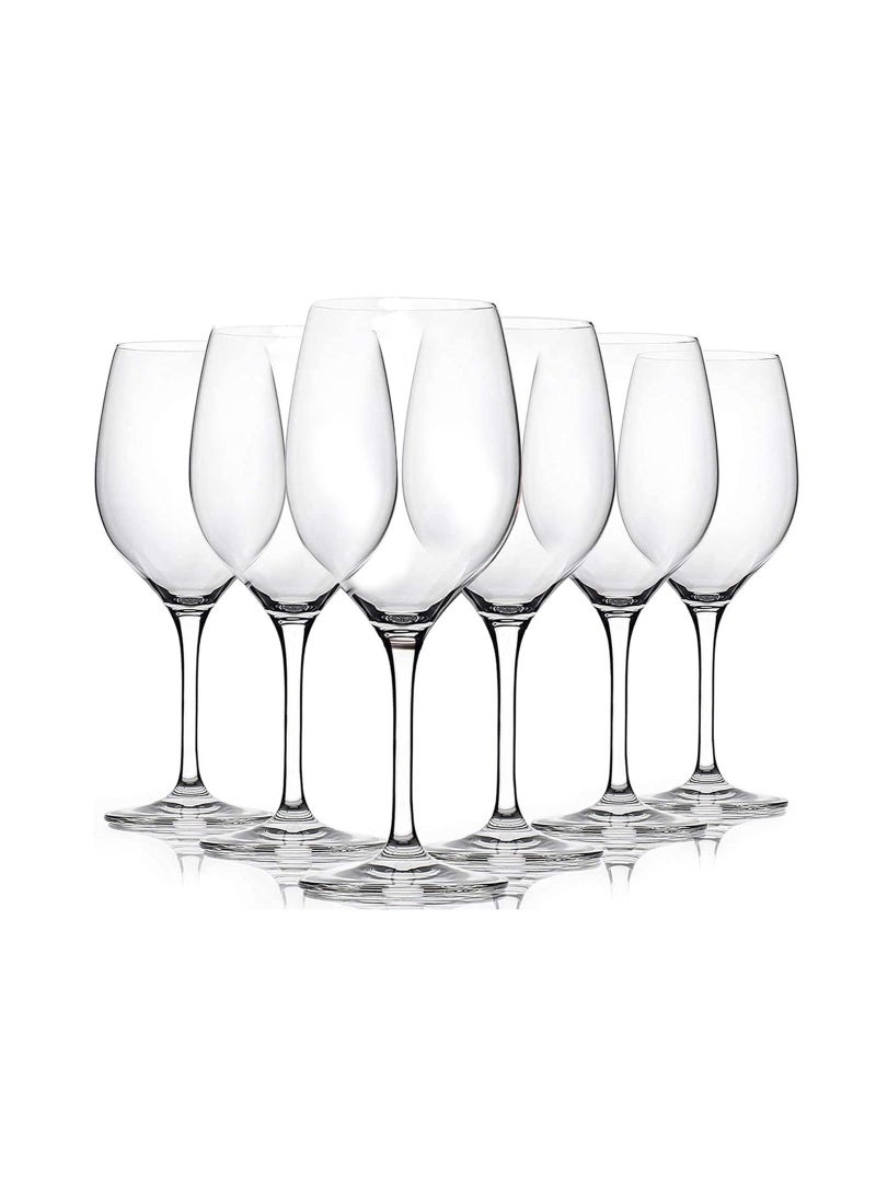 6-PieceCrystal Red Wine Glasses Thin Rim Classic Round Bowl Stemmed All-purpose Wine Glass Set - Image 1