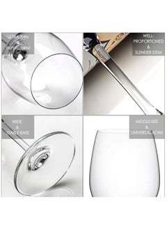 Generic 6-PieceCrystal Red Wine Glasses Thin Rim Classic Round Bowl Stemmed All-purpose Wine Glass Set  - Image 3