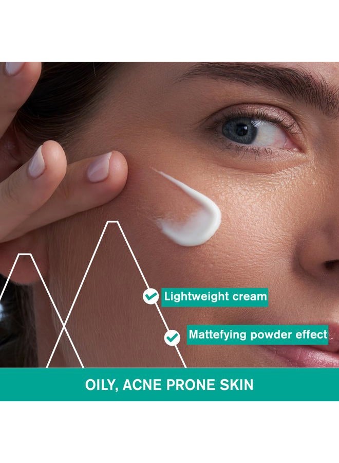 Uriage هايسياك 3-ريجول+ | مرطب للوجه للبشرة الدهنية المعرضة لحب الشباب. التحكم في البثور، البقع، الرؤوس السوداء والعيوب. كريم وجه يومي مع حمض الساليسيليك، AHA والزنك، لبشرة صافية، 1.35 - Image 2