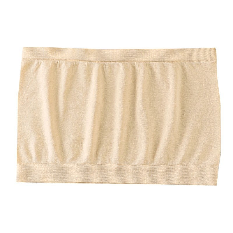 Women's Seamless Tube Top Camisole, Solid Color, Fixed Cup, Anti-Exposure - Image 5