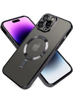 Generic iPhone 15 Pro Max Case with Camera Lens Protector, Protective Case Compatible with Wireless Charging, Anti-Scratch Shockproof Protective Electroplated iPhone 15 Pro Max Case for Women Men - Black  - Image 2