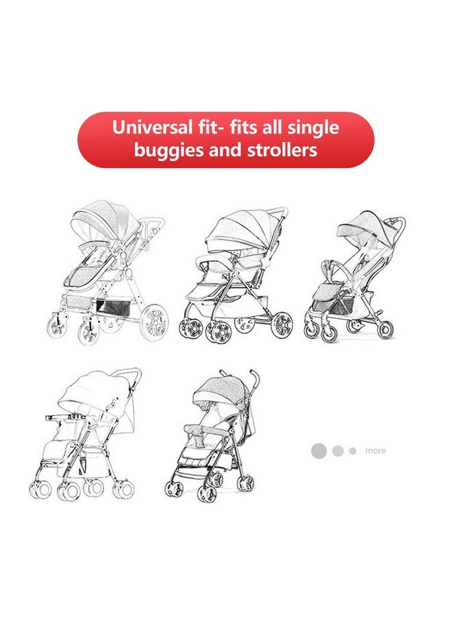 RESTCLOUD ظل الشمس لعربات الأطفال، ظل الشمس والنوم للأشعة فوق البنفسجية مناسب عالميًا لعربات الأطفال، غطاء عربات الأطفال المعتم، قابل للتنفس ويوقف 99% من أشعة الشمس (UPF50+) أسود - Image 2