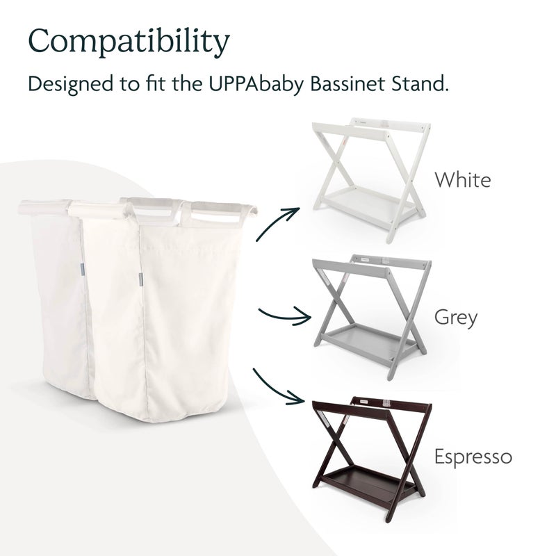 UPPAbaby Bassinet Stand Hamper Insert / Dual-Compartment and Carry Handles / Durable Construction - Image 4
