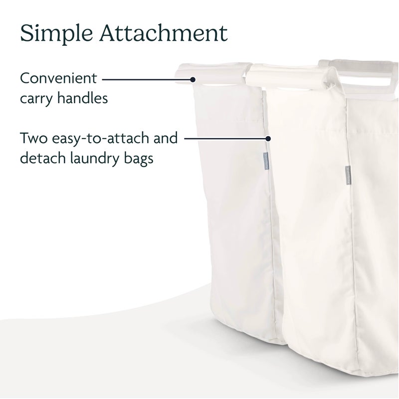 UPPAbaby Bassinet Stand Hamper Insert / Dual-Compartment and Carry Handles / Durable Construction - Image 3