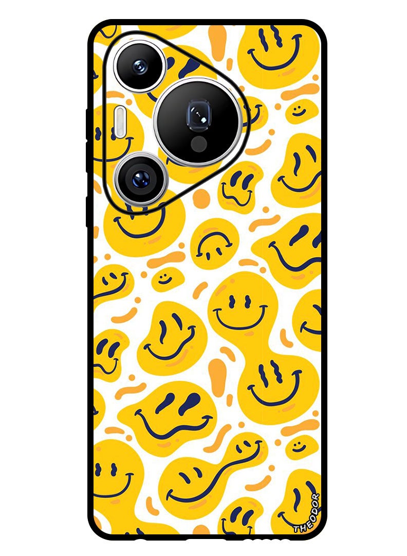 Theodor Protective Case Anti Scratch Shock Proof Bumper Cover For Huawei Pura 70 Pro Plus Smileys Yellow - Image 1
