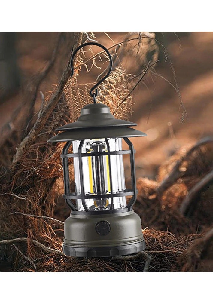 xinzhen Classic Vintage Camping Lantern, Vintage Rechargeable Camping Light, Rechargeable Vintage Camping Light - Image 2