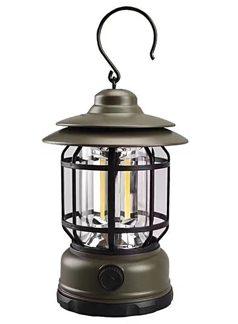 xinzhen Classic Vintage Camping Lantern, Vintage Rechargeable Camping Light, Rechargeable Vintage Camping Light - Image 1