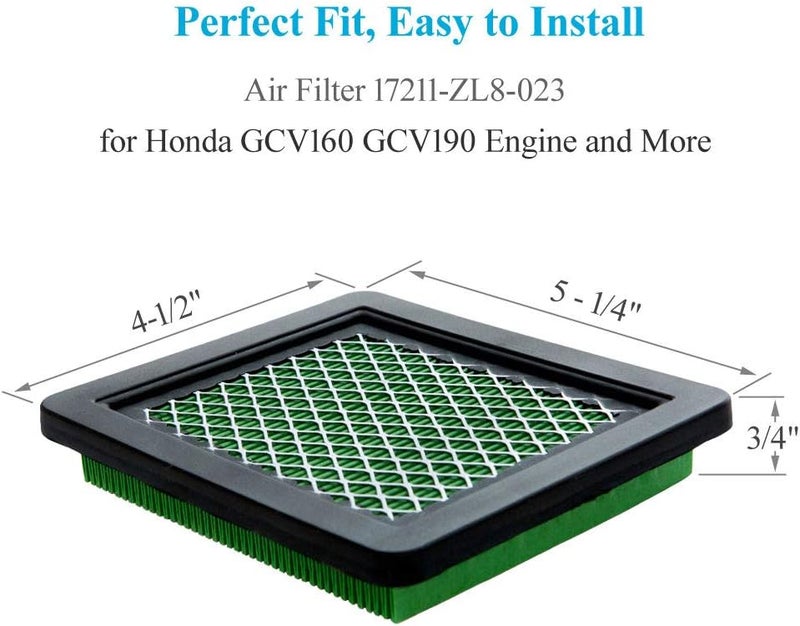 HEYZLASS 10Pack 17211-ZL8-023 Air Filter - Compatible with Honda GCV160 GC160 GCV190 GC190 Engine Husqvarna Craftsman Troy-Bilt Push Lawn Mower Tiller Air Cleaner - Image 4