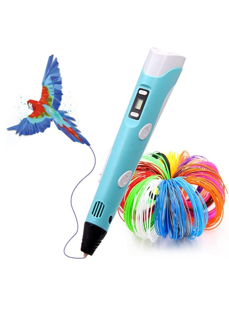 3D Pen，Creative 3D Printing Pen with 12 Colors Filament， LCD Display, Temperature and 8 Speed Printing Control, Safety Design, PLA & ABS, 3D Craft Pen Holiday  Toys/Gifts for Kids - Image 1