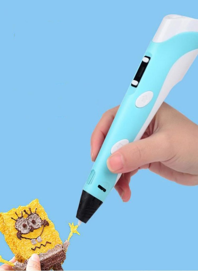 3D Pen，Creative 3D Printing Pen with 12 Colors Filament， LCD Display, Temperature and 8 Speed Printing Control, Safety Design, PLA & ABS, 3D Craft Pen Holiday  Toys/Gifts for Kids - Image 2