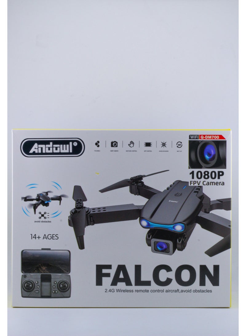 Generic Andowl Falcon 1080P FPV Camera Drone - 2.4G Wireless Remote Control Aircraft with Obstacle Avoidance, WiFi Q-DM700 for FPV Viewing - Ideal for Beginners & Enthusiasts (14+ Ages)  - Image 1