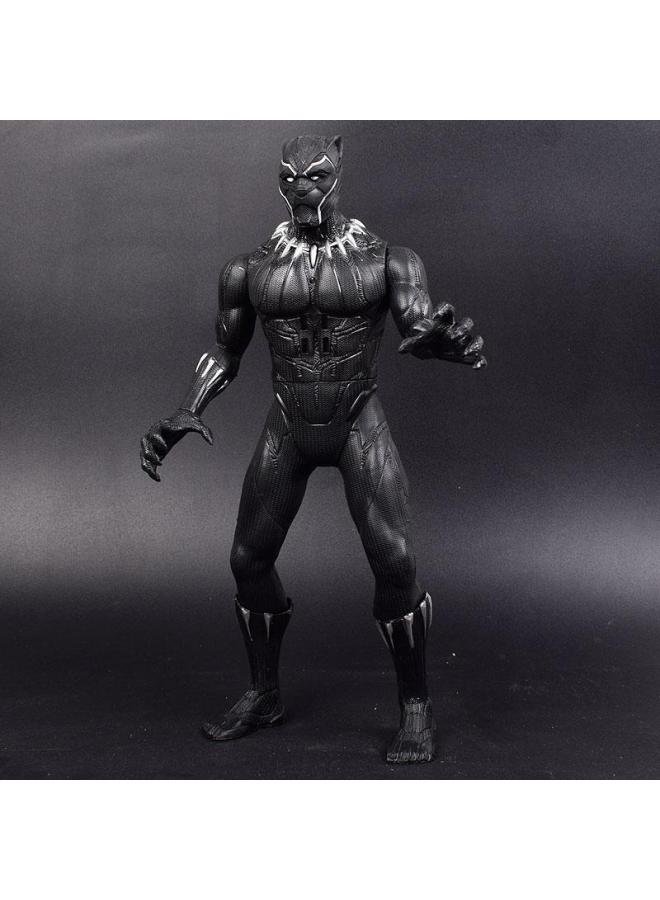 نسخة الصوت والضوء من Avengers Mobile Iron Man Hulk Captain America زينة دمية Spider-Man مصنوعة يدويًا - اللون: Black Panther Model B - الارتفاع حوالي 30 سم (يرجى الاطلاع على التفاصيل) - Image 1