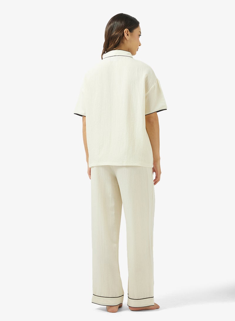 جينجر طقم بيجاما وقميص بأزرار - Image 2