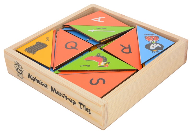 Skillofun Kid - L-54B Wooden Alphabet Tiles, Non-Toxic Eco-Friendly Vibrant Wooden Tiles | Fun Interactive Puzzle | Safe Educational Play | Cognitive & Motor Skill Development | 26 Letter Set - Image 5