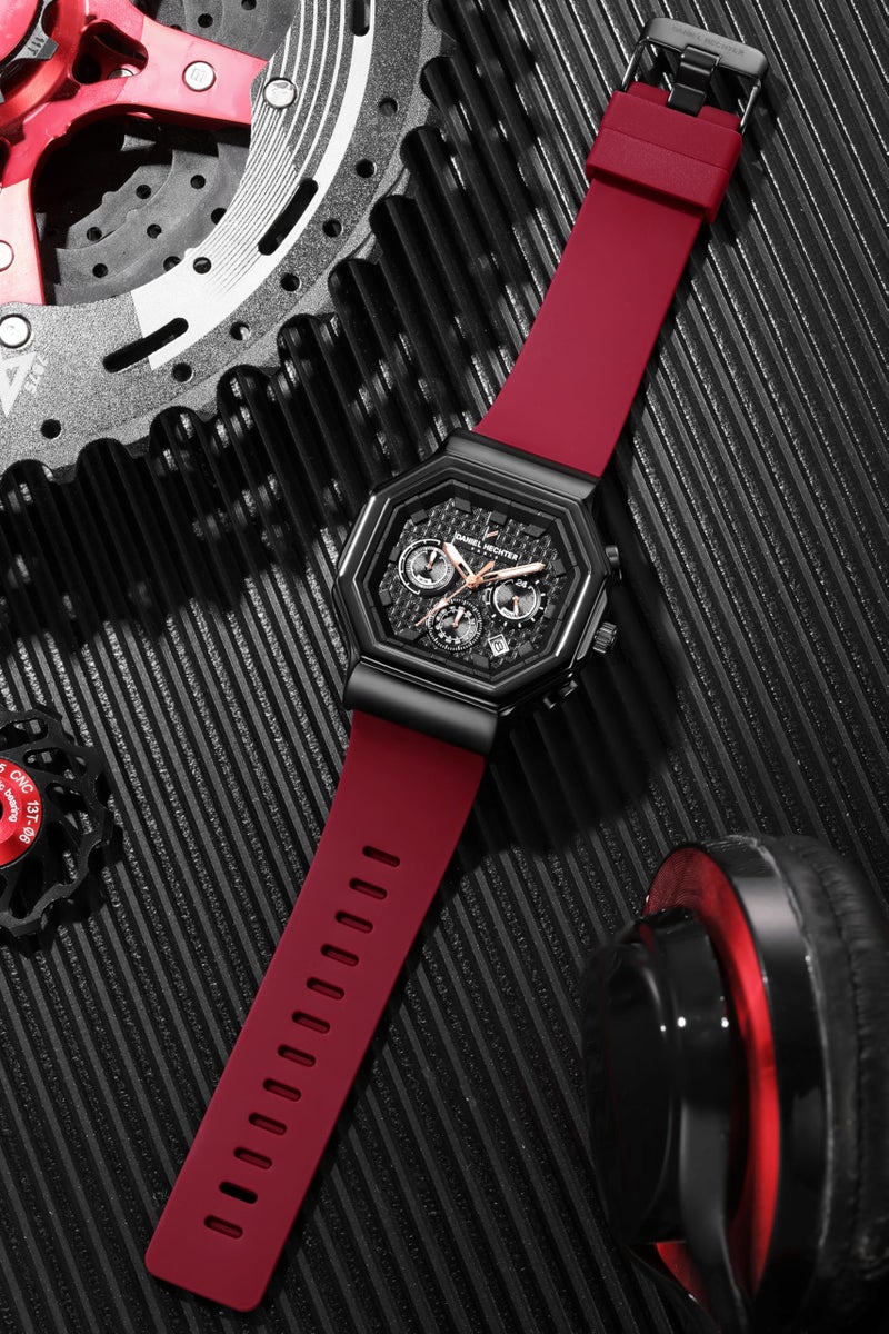 Daniel Hechter Analog Red Dial Men's Watch-DHM1018-03X - Image 4