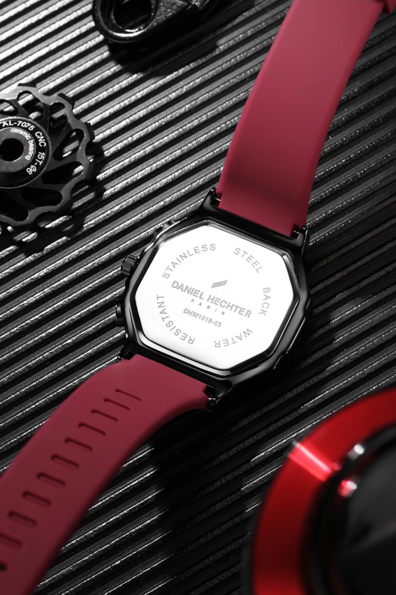 Daniel Hechter Analog Red Dial Men's Watch-DHM1018-03X - Image 5