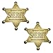 iMagitek 2 Pack 26 Inch Mental Western Sheriff Badge Metal Police Badge Old Western Cop Star Badge Gifts Costume Cosplay Prop - Image 3