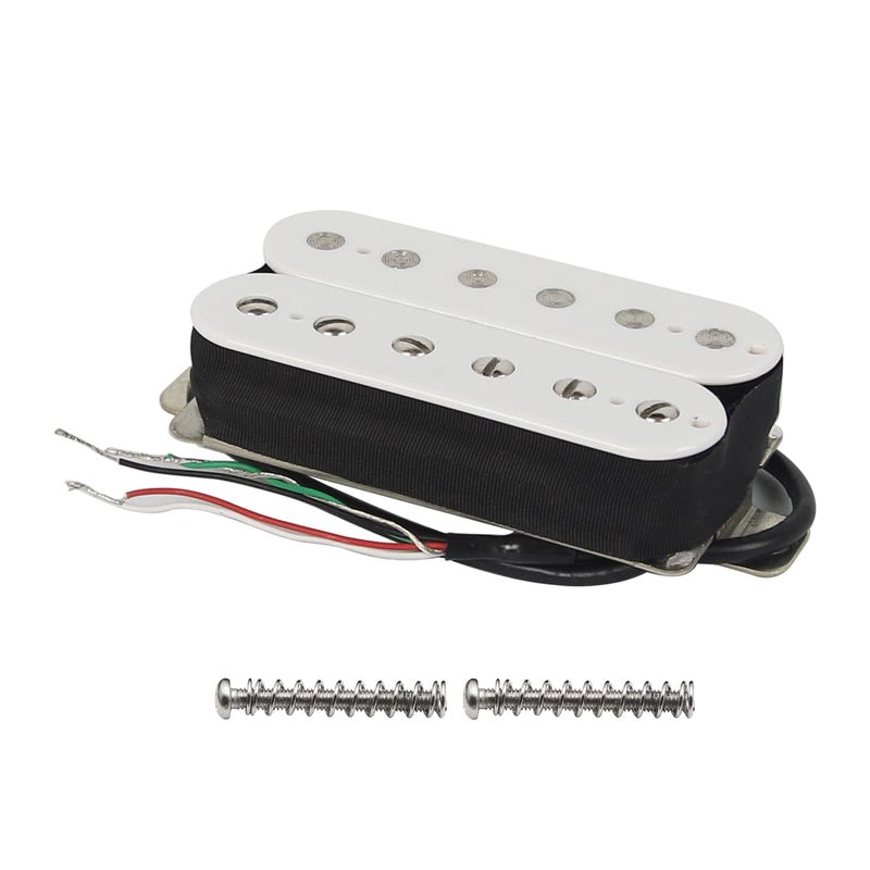FLEOR Electric Guitar Pickup Double Coil Humbucker Pickups 52mm Ceramic Bridge Pickup-White - Image 3