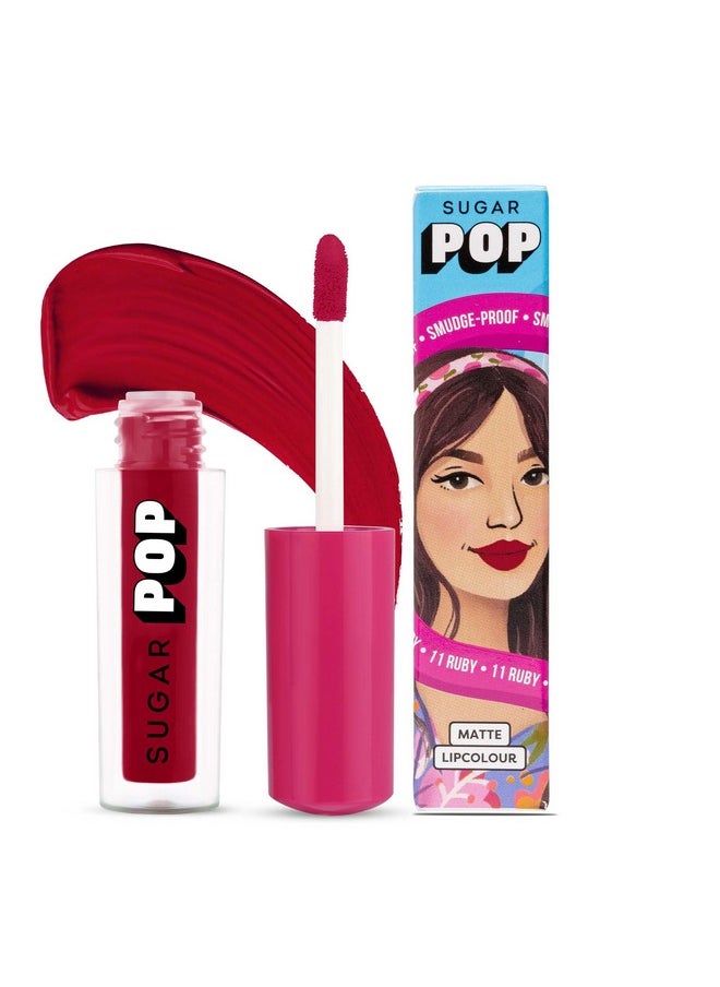 SUGAR POP Matte Lipcolour | Lasts Upto 8 hrs | Red Lipstick for Women | Vitamin E Infused | Non-Drying, Smudge Proof, Long Lasting | 1.6ml - 11 Ruby - pzsku/Z5F2379922693E5D7BF86Z/45/_/1738306375/72f5b9e5-9bd4-4339-aff4-cebd7a36ad9f