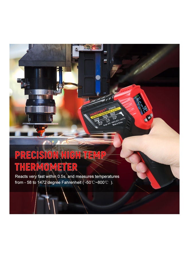 NIBEMINENT Non-Contact Infrared Thermometer Red/Black - Image 5