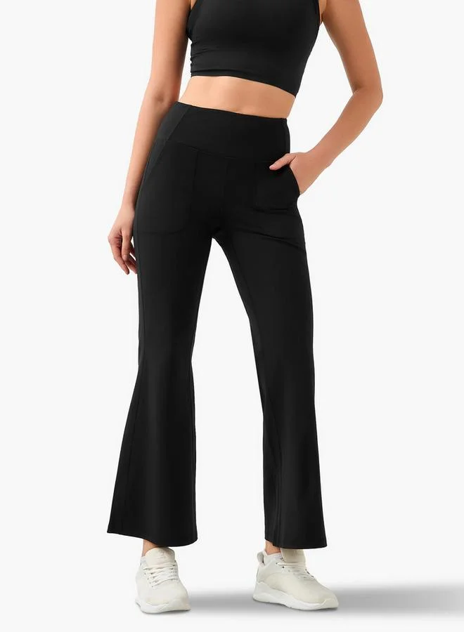 Women Flared Leggings with Pockets