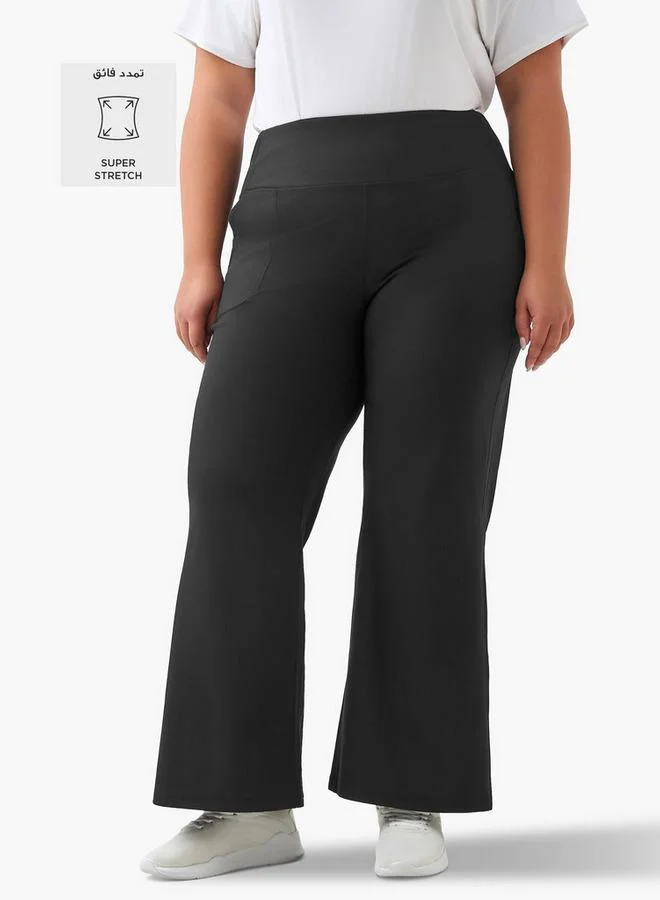 Splash Active Women Flared Leggings with Pockets