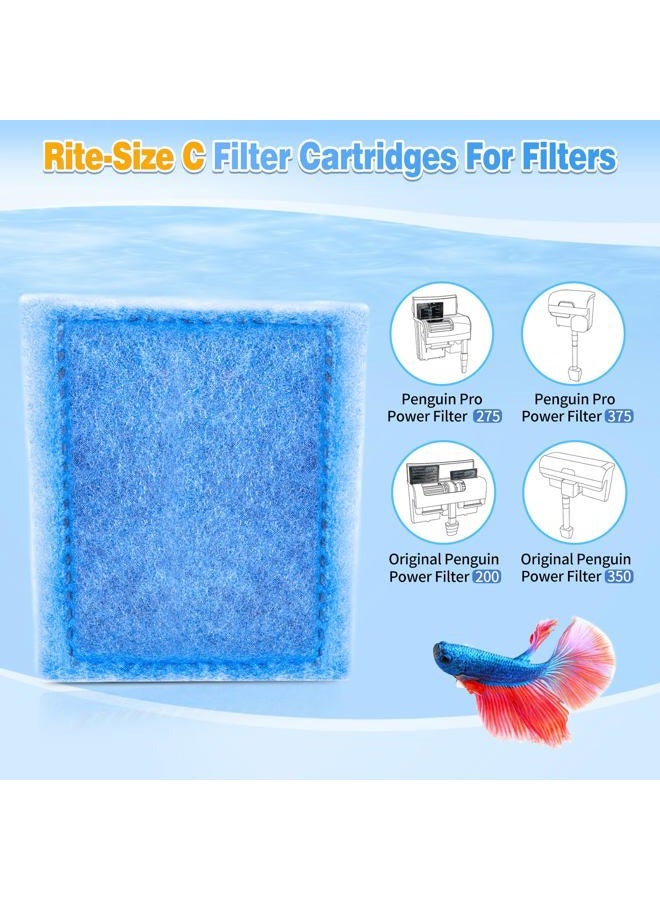 Umlecoa 8/16/32 Pack Rite-Size C Filter Cartridges Compatible with Marineland Penguin PRO Power Filters 275/375 & Original Penguin Power Filters 200/350 - Rite-Size C Replacement Filter Cartridges - Image 2