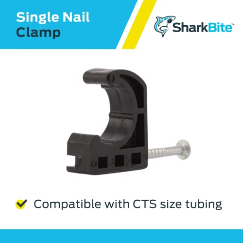SharkBite 1/2 Inch Single Nail Half Clamp, J Hooks, Pack of 10, PEX Pipe, CTS, 23220 - Image 4