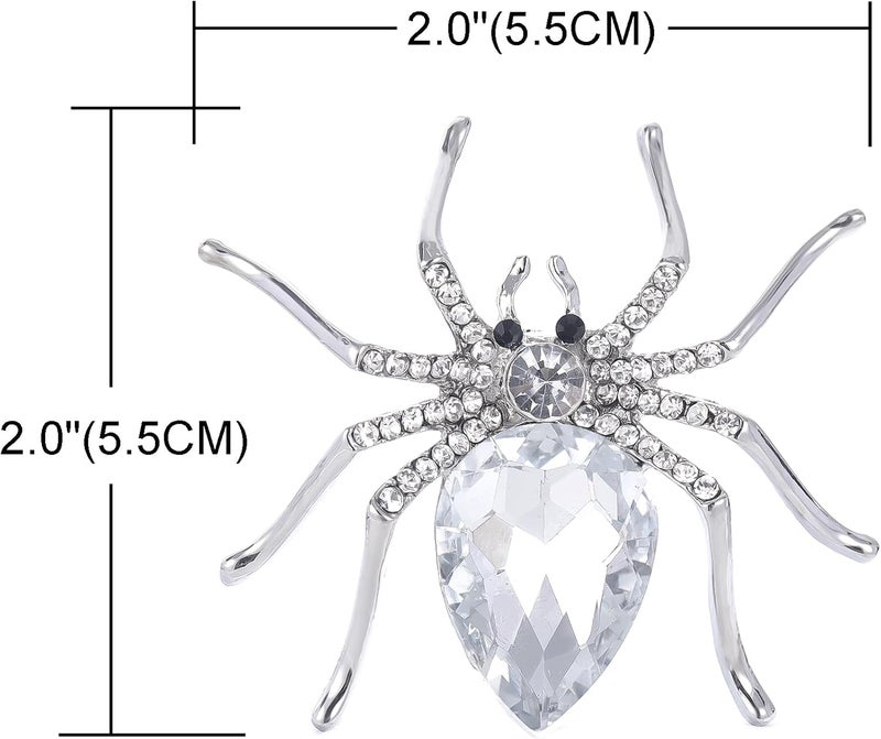 YOQUCOL Halloween Spider Shape Brooch Pins for Women Girls Gift - Image 2