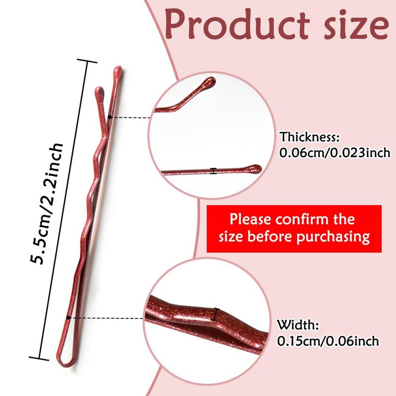 YINGFENG Reddish Brown Bobby Pins 330 Ct, YINGFENG 2.2Inch High Gloss Bobby Hair Pins for Styling, Comfortable, Lock In Style, Pain Free Hair Accessories for Women & Men, All Hair Types - Image 2
