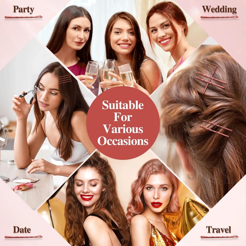 YINGFENG Reddish Brown Bobby Pins 330 Ct, YINGFENG 2.2Inch High Gloss Bobby Hair Pins for Styling, Comfortable, Lock In Style, Pain Free Hair Accessories for Women & Men, All Hair Types - Image 5