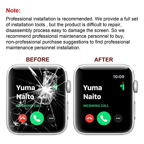 SWARK New Touch Digitizer Replacement Repair Kit incl Connector Compatible with Apple Watch Series 5 44mm & SE 44mm with Repair Kit-No LCD Screen - Image 5