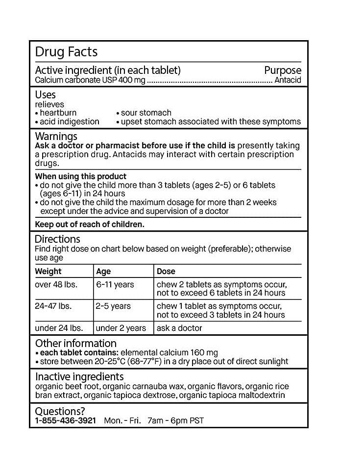 Genexa Genexa Kid's Tummy Relief Organic Berry And Vanilla 30 Chewable Tablets  - Image 3