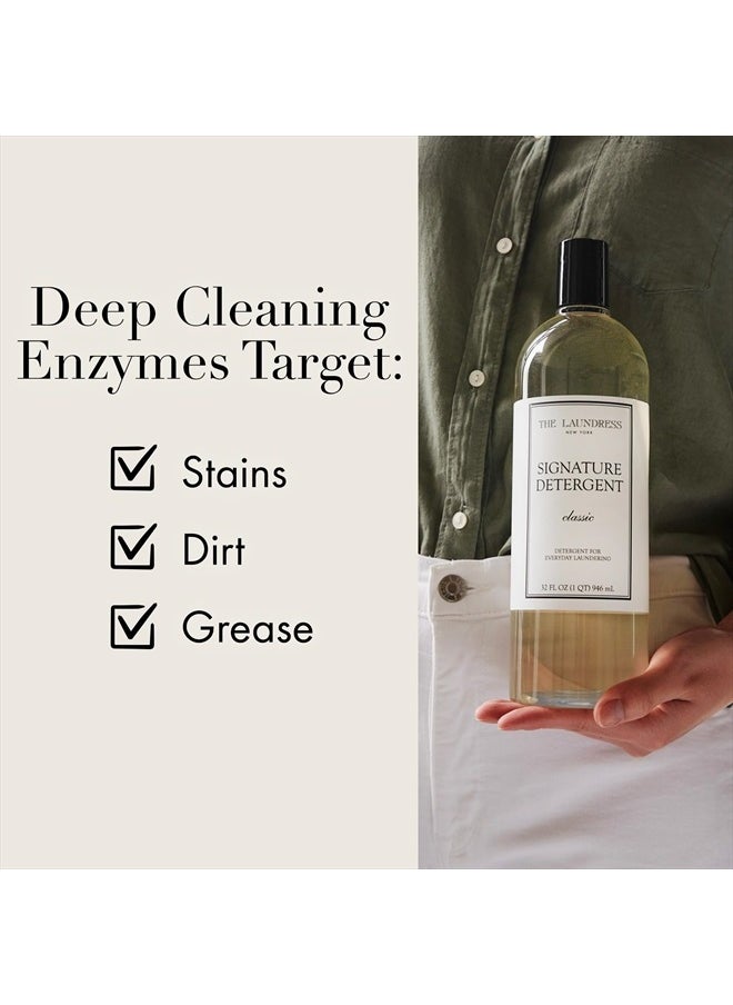 The Laundress Signature Detergent Classic, 32 Fl Oz, Laundry Detergent Liquid, Concentrated, Stain Remover